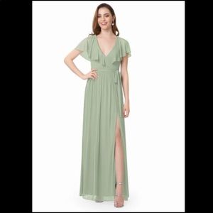 AZAZIE Jael bridesmaid gown in dusty sage NEW WITH TAGS NEVER WORN